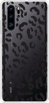 Casetastic Huawei P30 Pro Hoesje - Softcover Hoesje met Design - Leopard Print Black Print