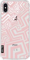 Casetastic Apple iPhone XS Max Hoesje - Softcover Hoesje met Design - Abstract Pink Wave Print