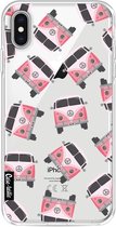 Casetastic Apple iPhone XS Max Hoesje - Softcover Hoesje met Design - Little Casetastic Vans Pink Print