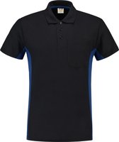 Tricorp poloshirt bi-color - 202002 - navy-koningsblauw - maat 7XL