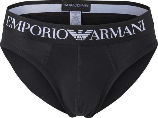 Emporio Armani Brief Iconic (1-pack) - heren slip zonder gulp - zwart - Maat: XL