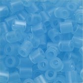 Strijkkralen, afm 5x5 mm, gatgrootte 2,5 mm, medium, neon blauw (32235), 6000 stuk/ 1 doos