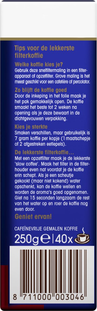 Jacobs Douwe Egberts BE Douwe Egberts Koffie Decafe 250 gr thumbnail 6