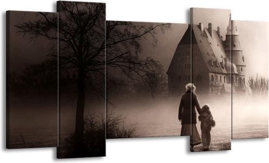 Peinture sur toile Nature | Gris, blanc | 120x65 5 Liège