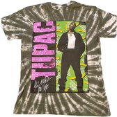 Tupac - All Eyez On Me Heren T-shirt - L - Groen