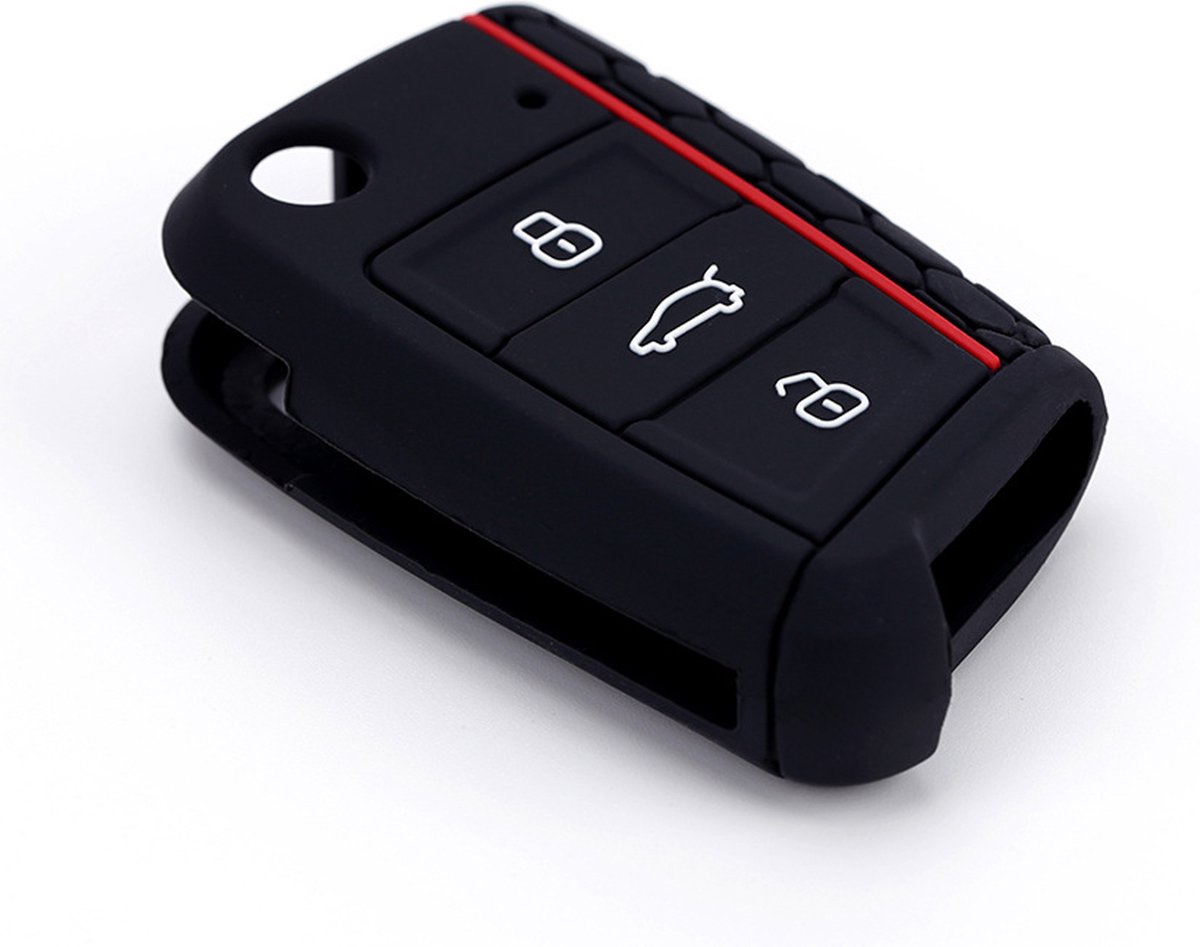 ontto Autosleutelhoes voor Audi A6L A7 A8 Q8 E-tron A4 C8 Q8 D5 E-tron S3 A3 e-tron Sportback Q7 60 TFSI sleutelcover TPU sleutelhoes sleutelhanger bescherming etui 3 toetsen roze
