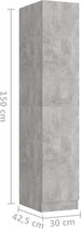 vidaXL-Apothekerskast-30x42,5x150-cm-spaanplaat-betongrijs