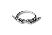 Zilveren Angel wings ring