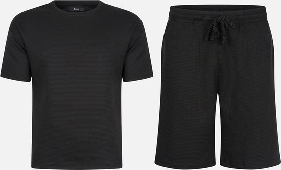 JACOLIVER SS T-shirt en shorts set, Zwart/Pack: zwarte shorts, S