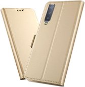 Samsung Galaxy A7 (2018) Card Holder Case Goud