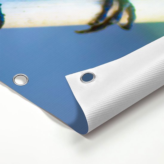 Gards Affiche de jardin Vogel Gorgebleue colorée sur une branche - 100x80 cm - Toile jardin - Décoration de jardin - Décoration murale extérieur - Tableau jardin