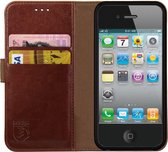 Rosso Element Apple iPhone 4 / 4S Hoesje Book Cover Bruin