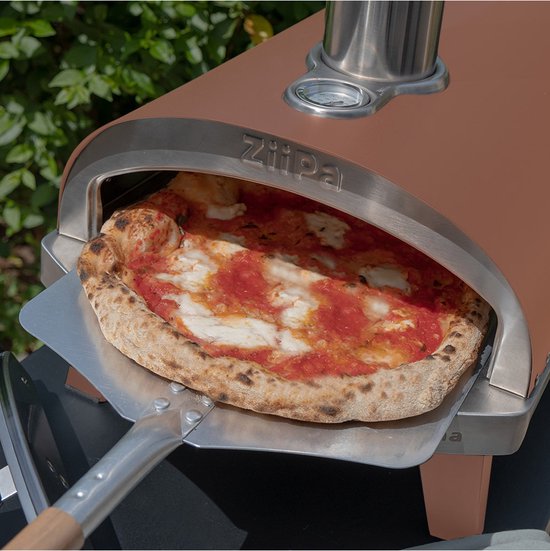 Pizza oven Piana Ziipa - Pellets / Houtskool - Coriedieten pizzasteen - kleur Terracotta van Merkloos — afbeelding 4