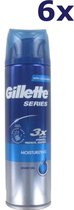 6x Gillette Scheergel - Series Moisturizing 200 ml