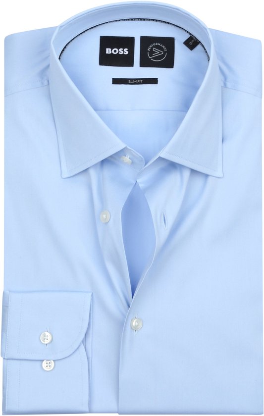 BOSS - Hank Overhemd Blauw - Heren - Maat 44 - Slim-fit