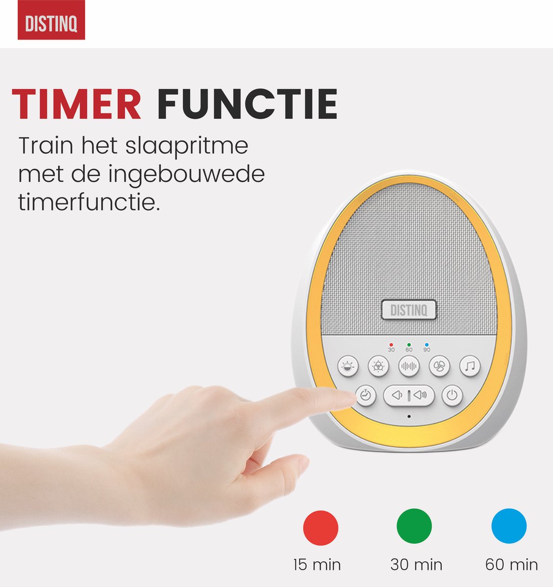 DistinQ White Noise Machine Witte Ruis Slaaptrainer voor Baby