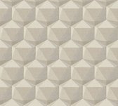 PAPIER PEINT GRAPHIQUE 3D | Rétro - gris beige - AS Création Nara