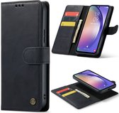 Casemania Hoesje Geschikt voor Samsung Galaxy A54 5G Charcoal Gray - 2 in 1 Magnetic Leather Book Case