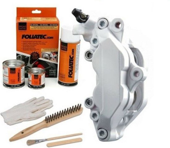 Jeu de vernis pour étriers de frein Foliatec - Orange flamme - 3 composants