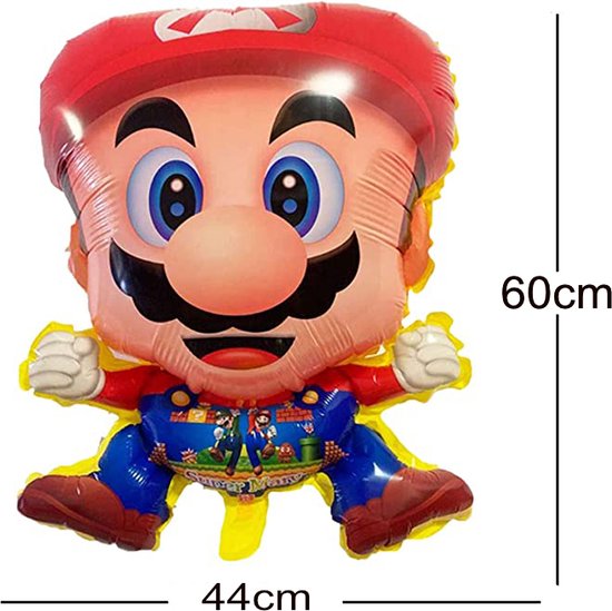 Ensemble de ballons Super Mario - 60x44cm - Ballon aluminium