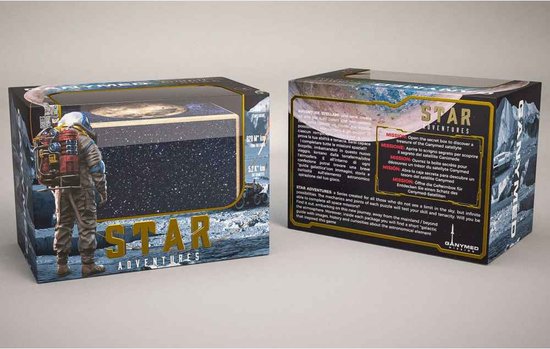 Thumbnail van een extra afbeelding van het spel Logica Giochi Houten Breinbreker Star Adventures Mission Ganymed 8x6x5cm