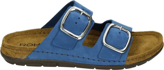 Rohde 5879 - Volwassenen Dames slippers - Kleur: Blauw - Maat: