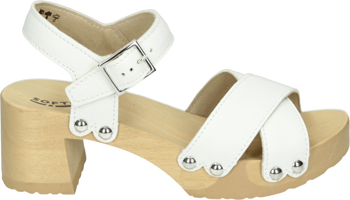 Softclox S3598 HANNE - Volwassenen Sandalen met hak - Kleur: Wit/beige - Maat: 36