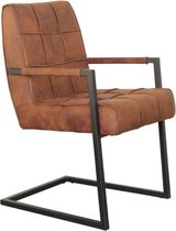 Eetkamerstoel Jupiter | stof Cowboy retro lederlook cognac