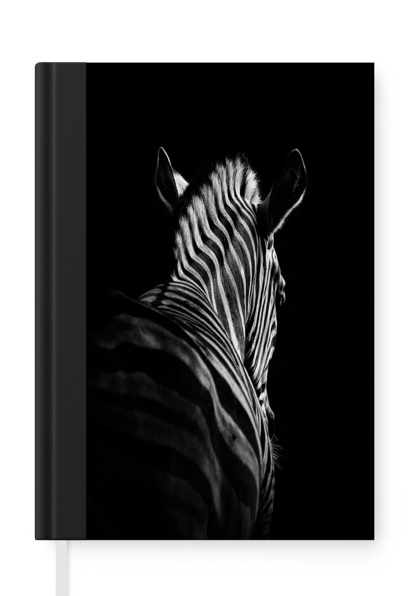 Notitieboek - Schrijfboek - Zebra - Dier - Zwart wit - Wilde dieren - Notitieboekje klein - A5 formaat - Schrijfblok