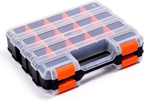 Boîte à outils double face avec séparateur en plastique amovible, rangement  de la... | bol