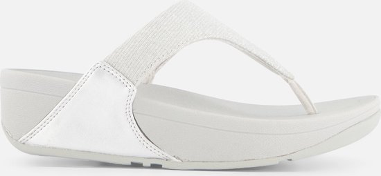 FitFlop Lulu Shimmerlux Toe-Post Sandales ARGENT - Taille 37