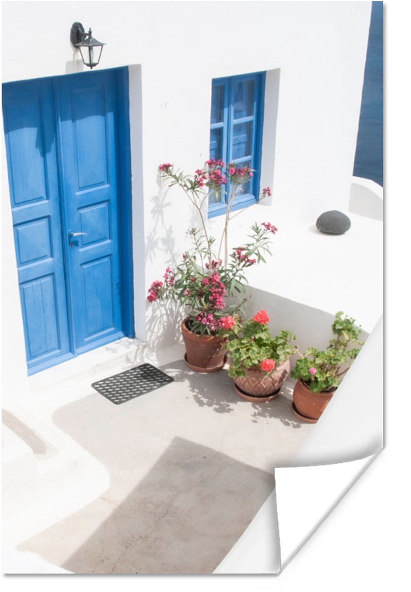 Architectuur - Blauw - Wit - Deur