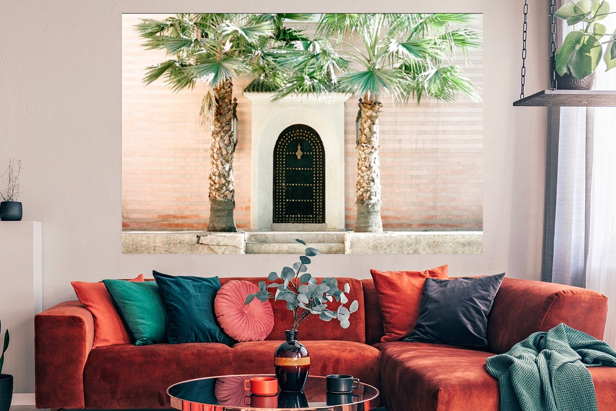 Deur - Marrakesh - Palmboom - Wit - Tropisch