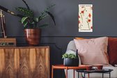 Muurstickers - Sticker Folie - Bloemen - Copenhagen - Rood - Pastel - 20x40 cm - Plakfolie - Muurstickers Kinderkamer - Zelfklevend Behang - Zelfklevend behangpapier - Stickerfolie
