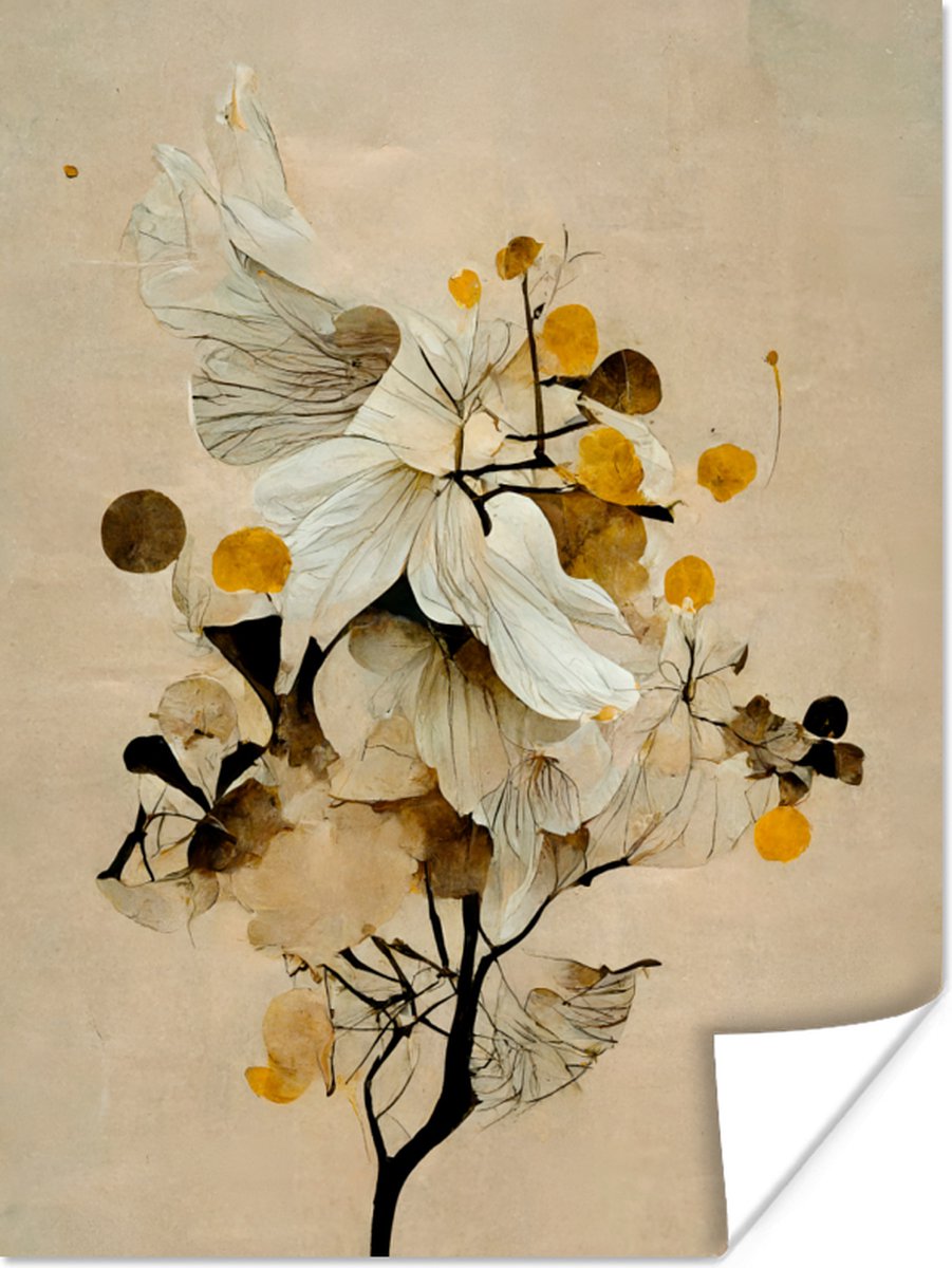 Bloemen - Planten - Goud - Vintage