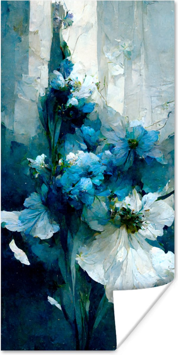 Bloemen - Boeket - Verf - Blauw