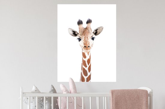 Stickers muraux - Film autocollant - Girafe - Animaux - Nature - Portrait - 60x80 cm - Film adhésif - Stickers muraux Chambre d'enfant - Papier peint autocollant - Papier peint autocollant - Film autocollant