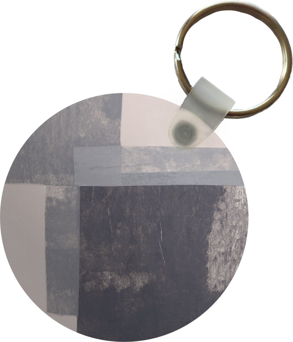 Sleutelhanger - Vormen - Abstract - Verf - Geometrie - Plastic - Rond - Uitdeelcadeautjes