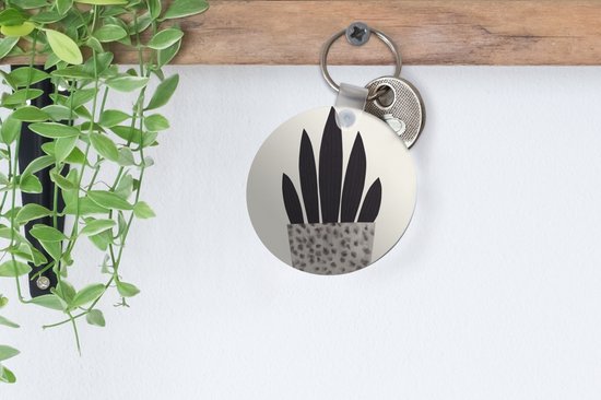 Porte-clés - Plantes - Vase - Pastel - Fleurs - Plastique - Rond - Cadeaux à distribuer