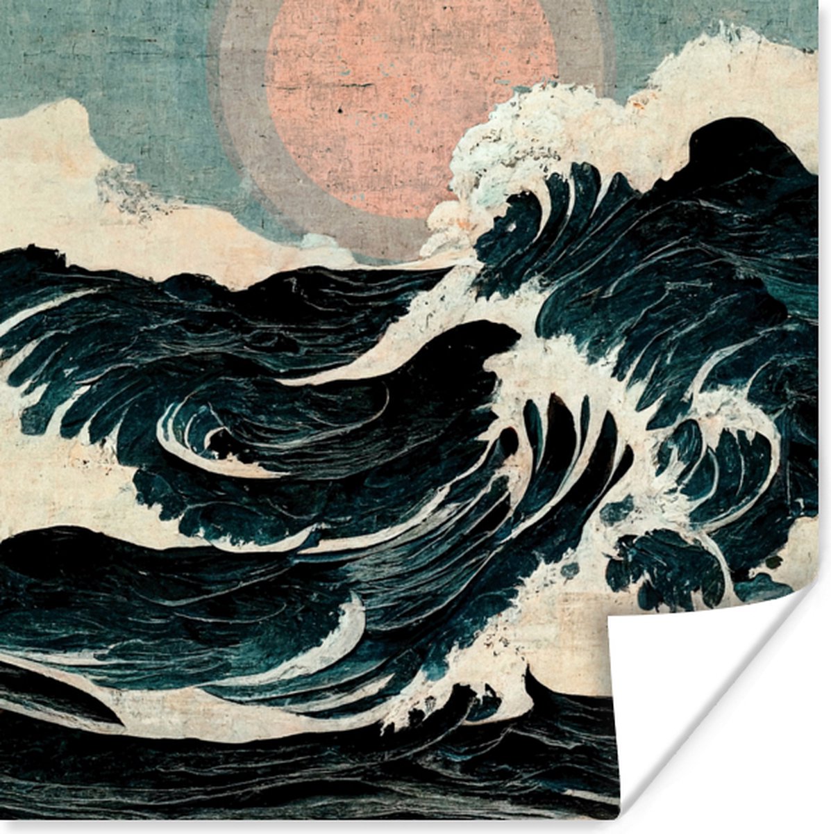 Vintage - Zee - Golven - Zon