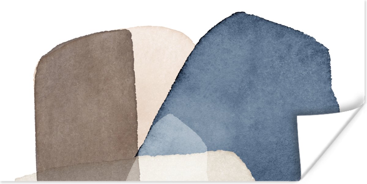 Poster Abstract - Kunst - Waterverf - Design - 150x75 cm