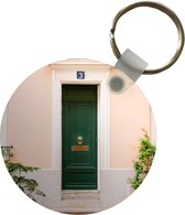 Porte-clés - Paris - Vert - Porte - Pastel - Architecture - Plastique - Rond - Cadeaux à distribuer