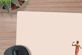 Muismat XXL 60x60 cm - Bureau onderlegger - Bureau mat Vintage - Vrouw - Glas - Pastel - Abstract - Bureaumat - Gaming mousepad xl - Bureaulegger groot - Computer deskmat