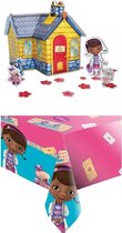 Doc McStuffins - Speelgoed dokter - Feestpakket - Kinderfeest - Verjaardag - Themafeest - Tafel versiering - Tafelkleed - Tafeldecoratie set.