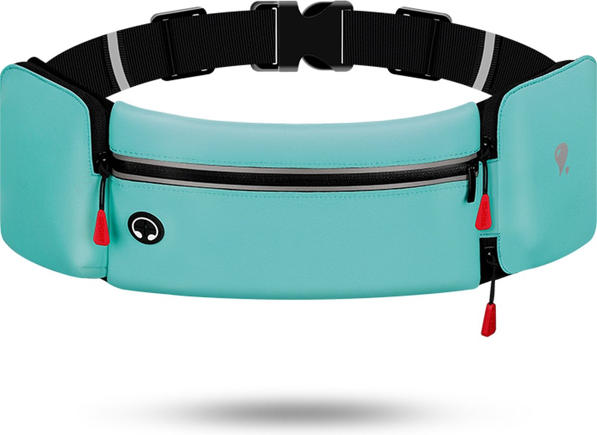 Hikr® Running Belt met Bidonhouder - Hardloopband - Lichtgewicht - Waterbestendig - Hardloopriem - Drinkgordel - Heupband - Sportband - Runningbelt met drinkfleshouder