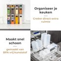 Organiseer je keuken met deze stapelbare, BPA-vrije voorraadpotten.