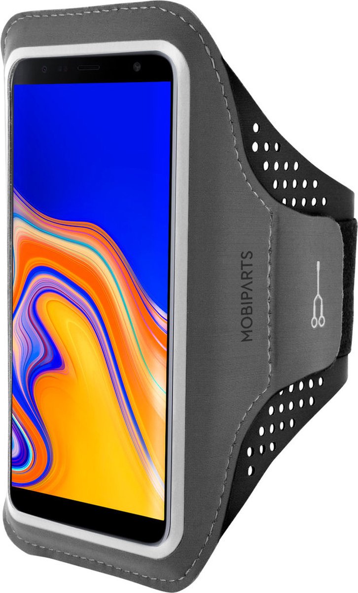 Hardloop Sportarmband geschikt voor Samsung Galaxy J4+ (2018) - Zwart - Mobiparts