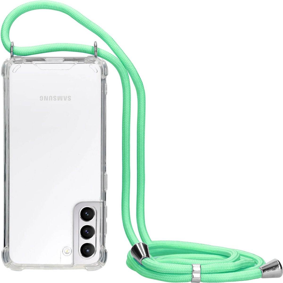 Mobiparts Lanyard Case Samsung Galaxy S21 - Groen Cord