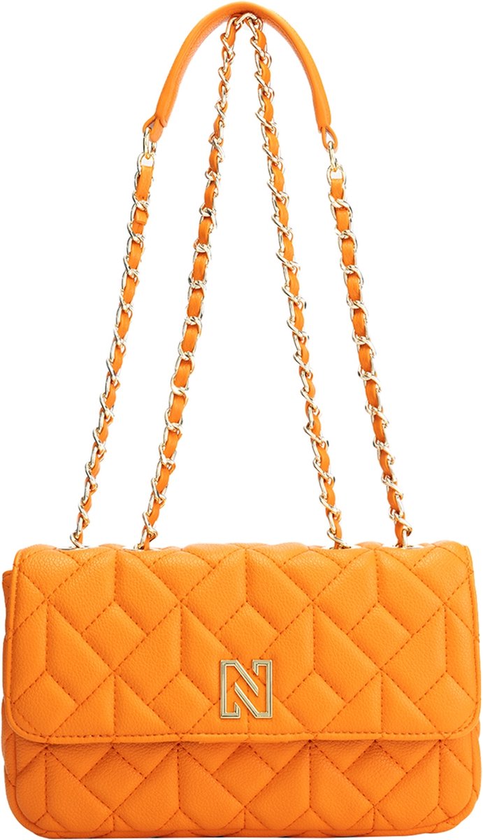 NICOLE & DORIS Frauen Handtasche Elegante Taschen für Damen Modern Tote Bag Mittelgroß Umhängetasche PU Leder Shopper Schultertasche mit Anhänger Braun