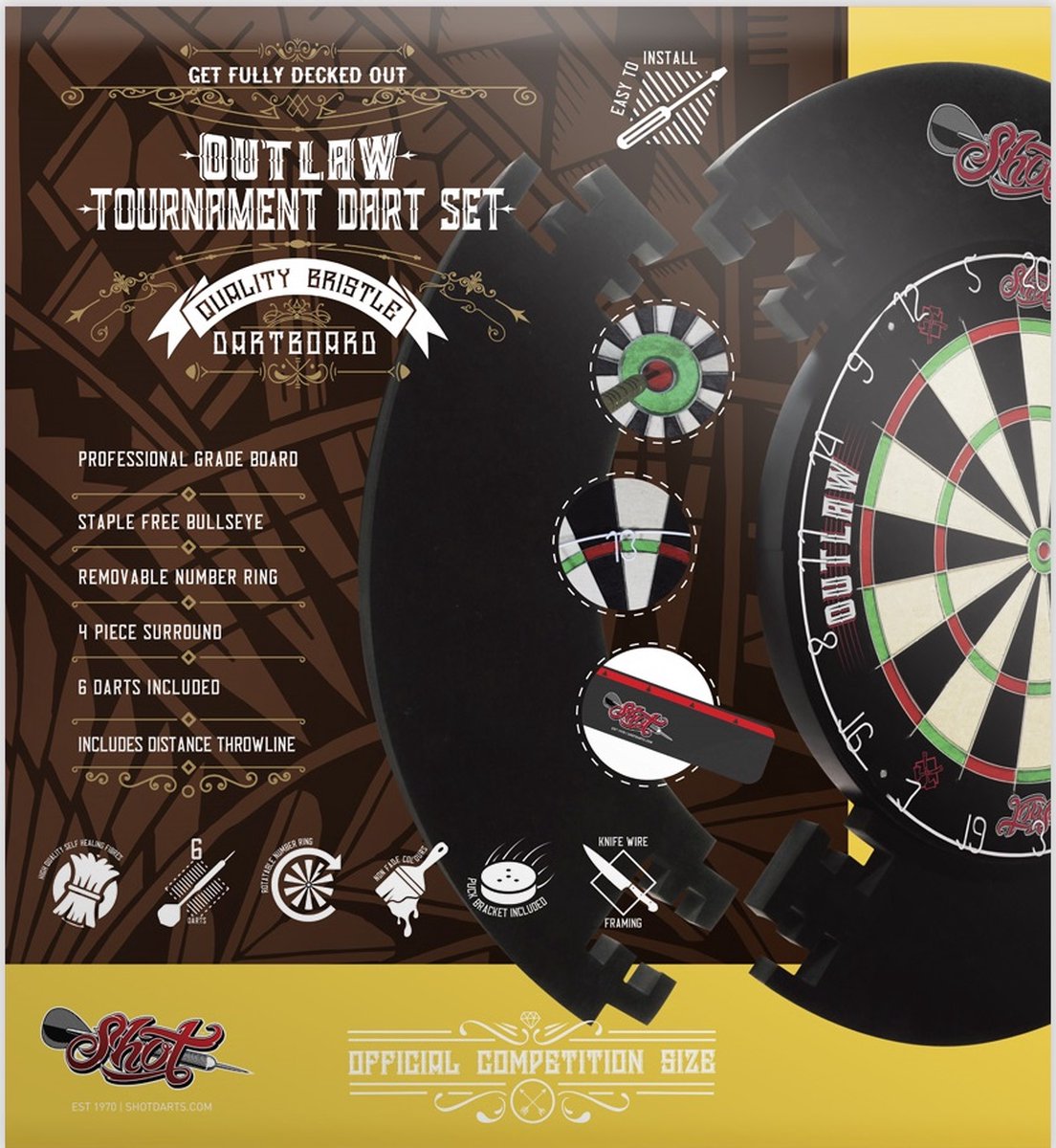 Outlaw Tournament Dartboard Set
